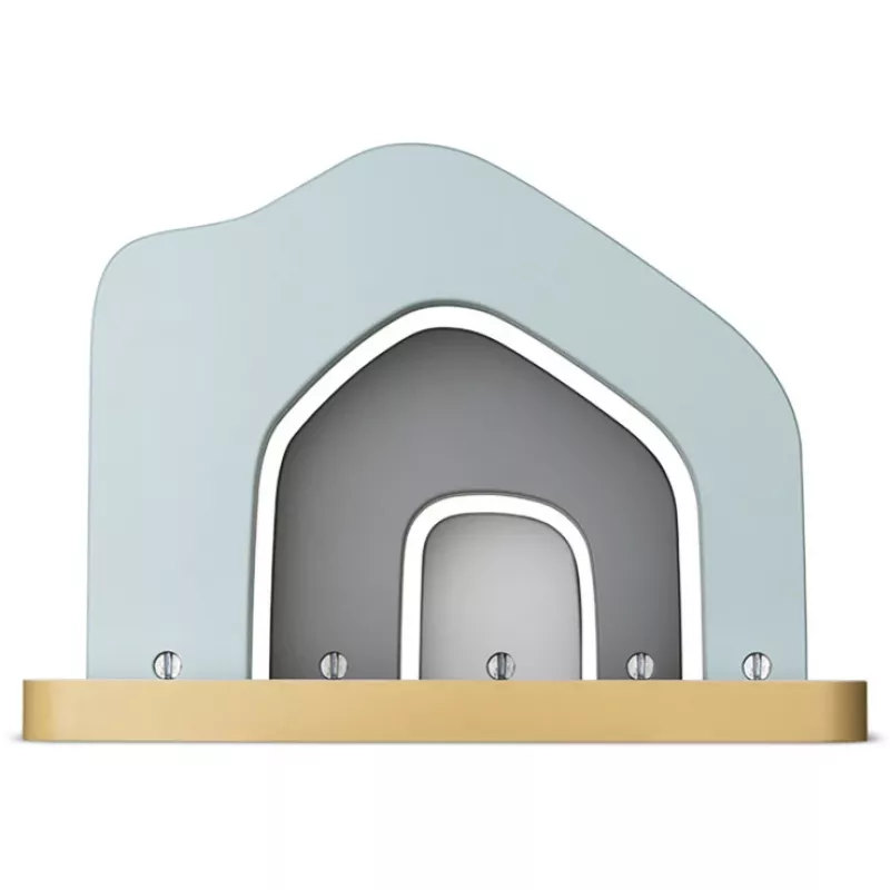 TONIES Mini Standregal - Haus 11003995 (rožinė) - rožinė namo formos MDF stelažinė lentyna su 2 lentynomis, 3 skyriais, vaikų kambariui, darželiui, EN 71 sertifikuota