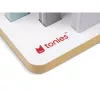 TONIES Mini Standregal - Haus 11003995 (rožinė) - rožinė namo formos MDF stelažinė lentyna su 2 lentynomis, 3 skyriais, vaikų kambariui, darželiui, EN 71 sertifikuota