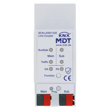 MDT SCN-LK001.03S KNX linijos / zonos jungiklis su Data Secure ir proxy funkcija