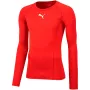 Puma Liga Baselayer Tee LS vyriški raudoni ilgomis rankovėmis marškinėliai