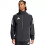 adidas Tiro 24 Rain vyriška futbolo lietaus striukė, juoda/balta, L