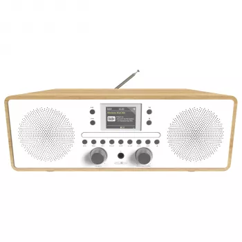 Reflexion HRA21DAB+ baltas DAB+ FM radijas po spintele su CD grotuvu, dvigubu žadintuvu ir nuotolinio valdymo pulteliu