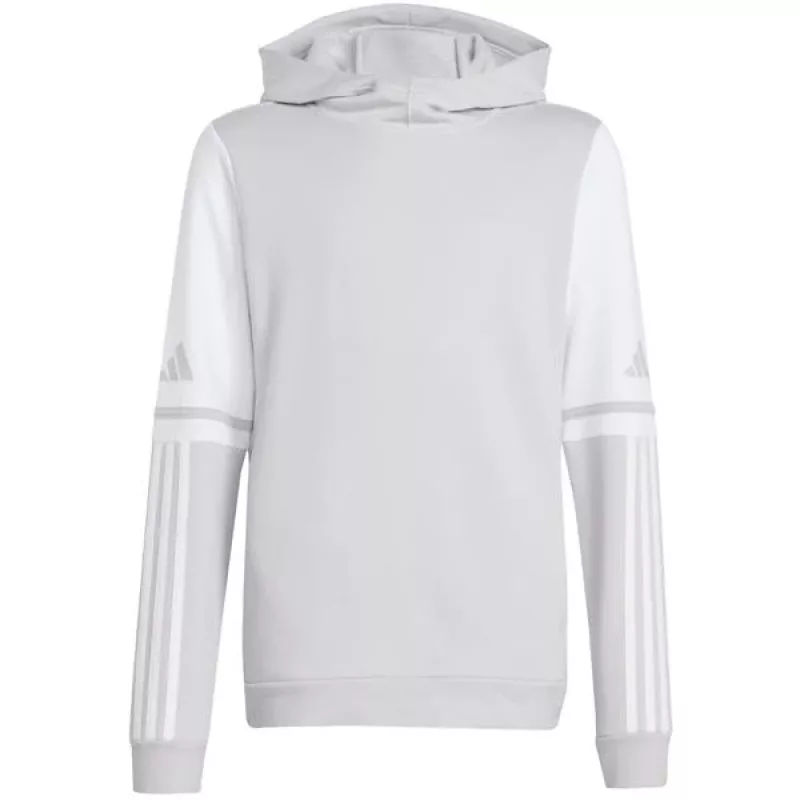 adidas Squadra 25 vaikiškas gobtuvas su užtrauktuku pilkas JD4808 140cm