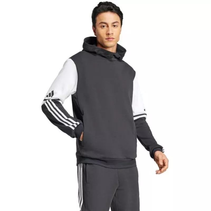 adidas Squadra 25 vyriškas megztinis su gobtuvu juodas/baltas L