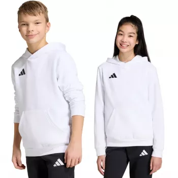 adidas Entrada 26 vaikiškas gobtuvas su gobtuvu baltas JZ6561 164cm