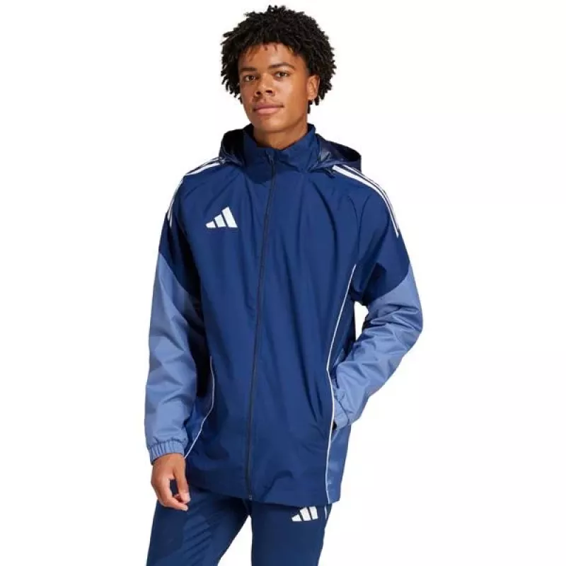 adidas Tiro 25 Competition All-Weather vyriška striukė, tamsiai mėlyna, M dydis