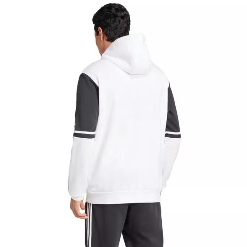 adidas Squadra 25 moteriškas prakaituotas gobtuvas baltas juodas 2XL