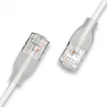WANTEC eGlow UTP CAT6a trumpasis jungiamasis kabelis, 0,5 m, baltas