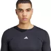 adidas Techfit ilgomis rankovėmis treniruočių marškinėliai vyrams, juodi S