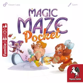 PEGASUS Magic Maze Pocket kooperatyvinis realaus laiko labirinto žaidimas, 1-4 žaidėjams, nuo 8 metų, 15 minučių