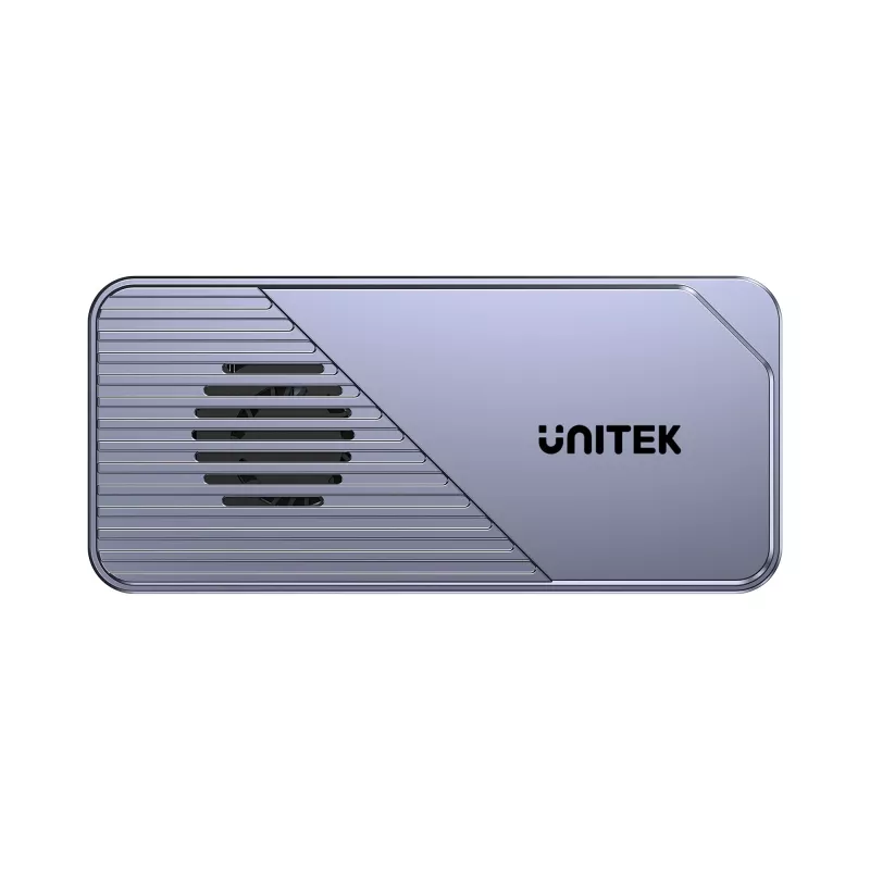 UNITEK USB4 M.2 NVMe SSD korpusas su aktyviu aušinimu, 80Gbps, be įrankių, aliumininis, USB-C