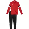 PUMA Team Rise vyriškas treniruočių kostiumas su užtrauktuku, raudonas/juodas, 2XL