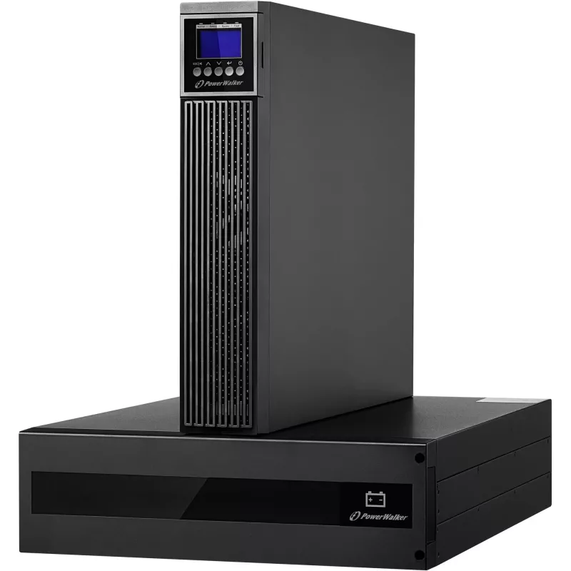 PowerWalker VFI 6000 RTG PF1 6000 VA Online dvigubos konversijos UPS - stelažinis/ant grindų, 2x IEC C19 lizdai, gryno sinuso banga