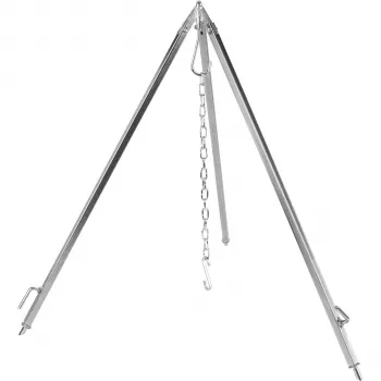 Petromax d1 Tripod su reguliuojama grandine ir S kabliu maisto gaminimui ant atviros ugnies