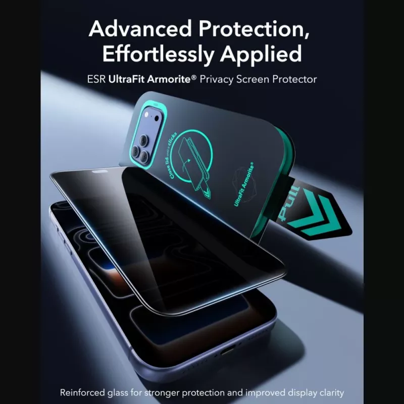 ESR UltraFit Armorite privatumo grūdinto stiklo ekrano apsauga 2 vnt. iPhone 18 Pro Max