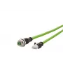 METZ CONNECT 142M2X25100 pramoninis Ethernet kabelis - 10 m Cat 6a S/FTP, M12 X-kodavimo kištukas į RJ45 kištuką, halogenų neturinti žalia
