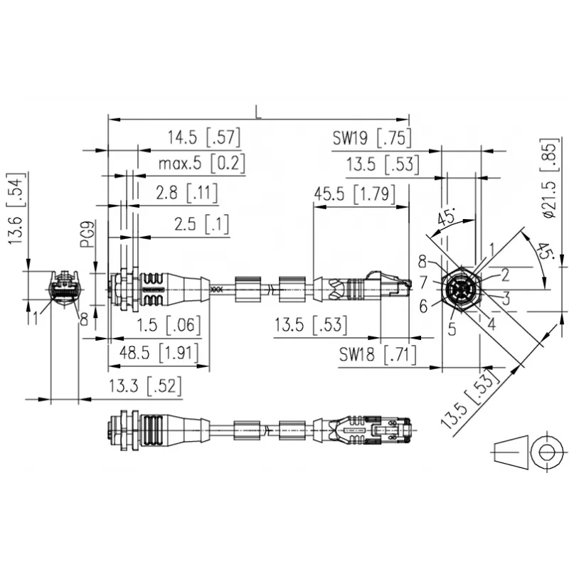 METZ CONNECT 142M2X25100 pramoninis Ethernet kabelis - 10 m Cat 6a S/FTP, M12 X-kodavimo kištukas į RJ45 kištuką, halogenų neturinti žalia