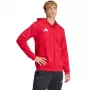 adidas Entrada 26 pilno užtrauktuko gobtuvas vyrams, raudonas, L dydis