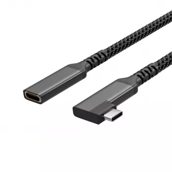 ShiverPeaks USB-C prailginimo laidas USB-C/C 3.2 PD 90° - laidas - skaitmeninis/duomenų