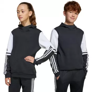 adidas Squadra 25 vaikiškas gobtuvas su užtrauktuku juodas 128 cm