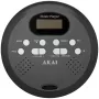 AKAI ACDP-200 PLUS nešiojamas CD grotuvas su 40s apsauga nuo šuolių, DBBS, USB maitinimu, juodos spalvos