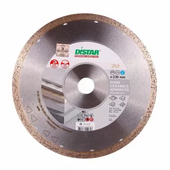 Deimantinis diskas HARD CERAMICS 230 mm ištisinėmis briaunomis porcelianiniam keramzitui ir kietajai keramikai