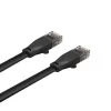 UNITEK Cat.6 UTP plokščias patch laidas 10m juodas RJ45 Snagless Gigabit Ethernet