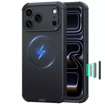 ESR Cyber Tough MagSafe dėklas, skirtas iPhone 17 Pro Max / 18 Pro Max – juodas