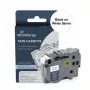 MediaRange MRBTZ261 laminuota etikečių juosta 36 mm juoda ant baltos, skirta Brother P-Touch