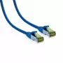 IT-BUDGET Full Copper Premium Patch Cable Cat.6A su Cat.7 žaliava 600 MHz Halogen-Free PoE+ 10Gbps mėlynas 3m
