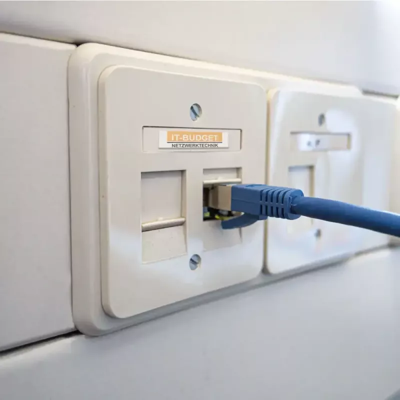 IT-BUDGET Full Copper Premium Patch Cable Cat.6A su Cat.7 žaliava 600 MHz Halogen-Free PoE+ 10Gbps mėlynas 3m