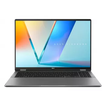 ASUS Vivobook 16 Flip TP3607AA-FLIP-DISSI4X Copilot+ PC 2-in-1 nešiojamas kompiuteris, 16 colių WUXGA OLED jutiklinis, Intel Core Ultra 9 386H, 32GB LPDDR5x, 1TB SSD, Windows 11 Pro, prancūziška AZERTY klaviatūra