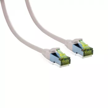 IT-BUDGET Cat.6A S/FTP LSZH Patch laidas, 0,5 m, baltas, 10Gbps, PoE+, 600MHz, varis