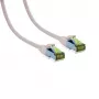 IT-BUDGET Cat.6A S/FTP LSZH Patch laidas, 0,5 m, baltas, 10Gbps, PoE+, 600MHz, varis