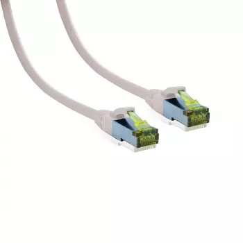 IT-BUDGET Cat.6A S/FTP LSZH Patch laidas, 0,5 m, baltas, 10Gbps, PoE+, 600MHz, varis