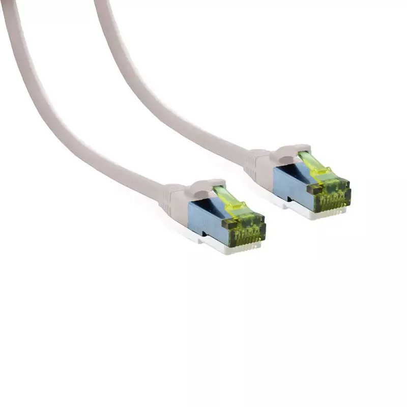 IT-BUDGET Cat.6A S/FTP LSZH Patch laidas, 0,5 m, baltas, 10Gbps, PoE+, 600MHz, varis