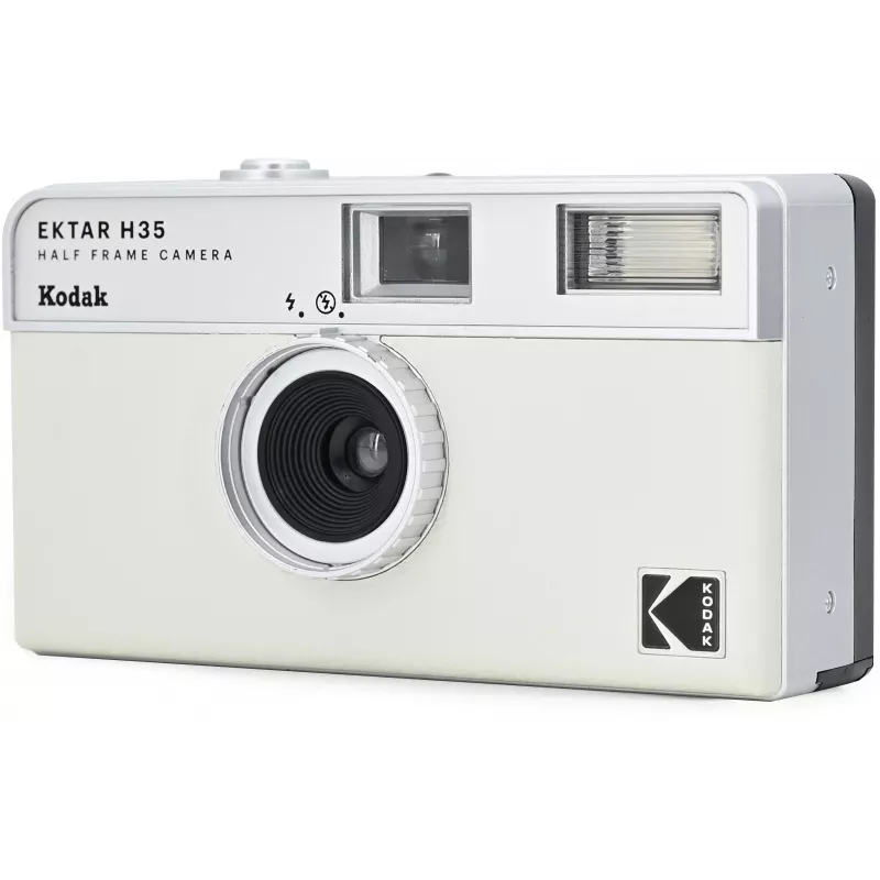Kodak Ektar H35 pusės kadro 35 mm juostinis fotoaparatas - balta/pilka