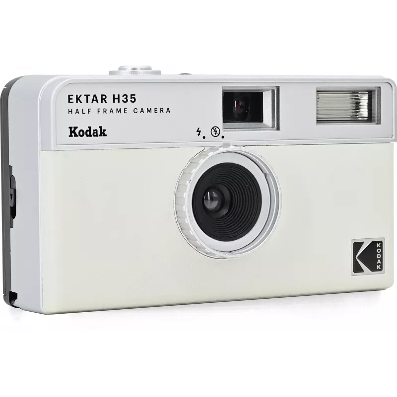 Kodak Ektar H35 pusės kadro 35 mm juostinis fotoaparatas - balta/pilka
