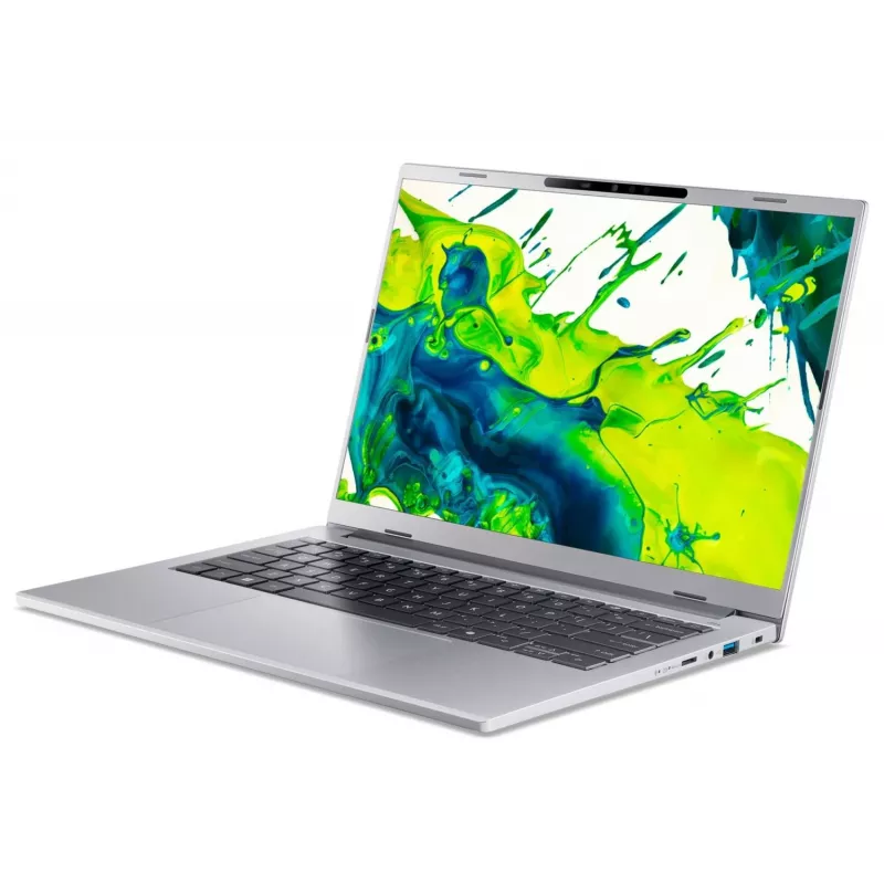 Acer Aspire 14 AMD Ryzen AI 5 330 14 colių OLED 16GB 512GB Windows 11 Home nešiojamas kompiuteris - plieno pilka