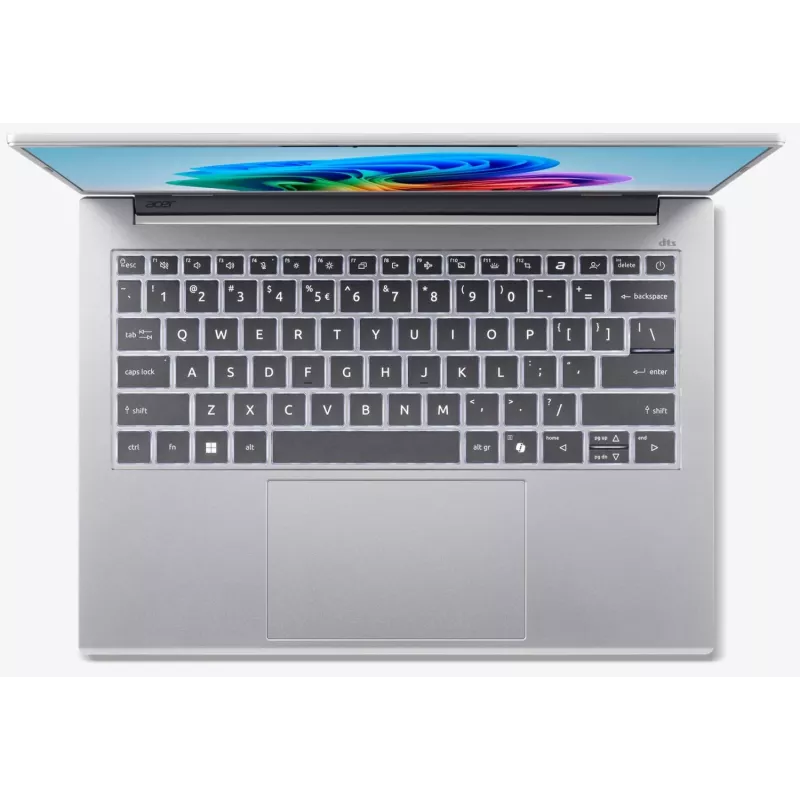 Acer Aspire 14 AMD Ryzen AI 5 330 14 colių OLED 16GB 512GB Windows 11 Home nešiojamas kompiuteris - plieno pilka