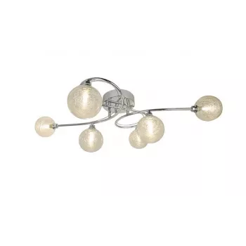 Modernus lubų šviestuvas CL16022-6, 6x28W G9, chromuotas, 6 šviesų