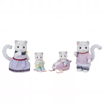 EPOCH Sylvanian Families Snow Leopard šeimos figūrėlių rinkinys - 4 kolekcinės figūrėlės