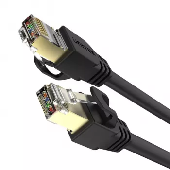 UNITEK Cat.7 S/FTP 2,0 m Ethernet patch kabelis, 10Gbps, 600MHz, auksu dengti RJ45, juodas