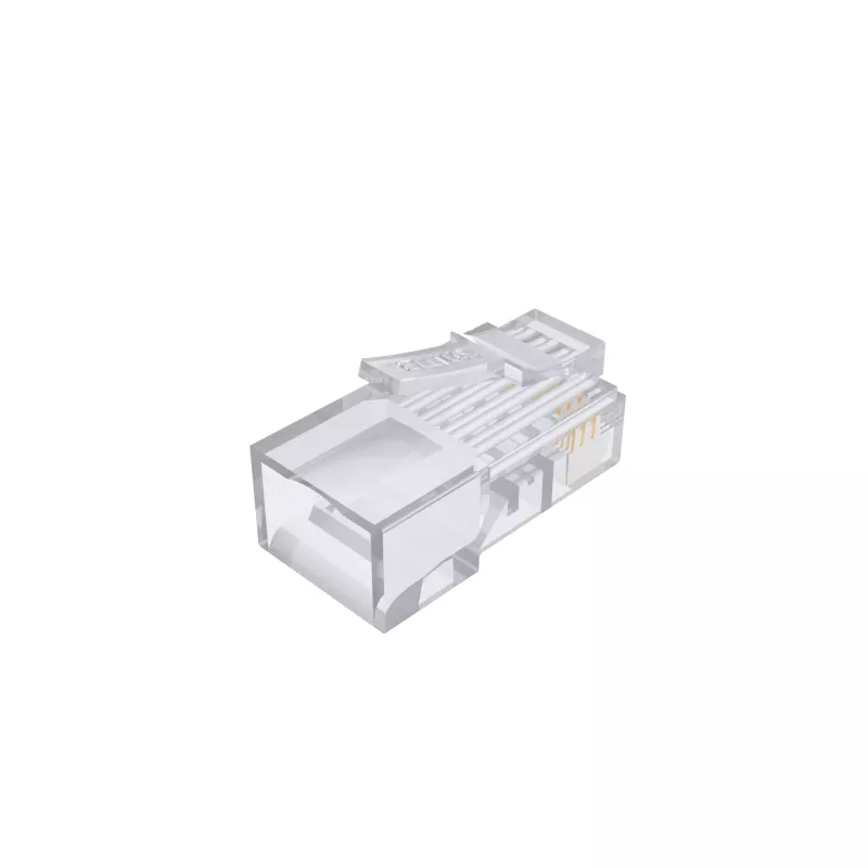 UNITEK 100 vnt. Cat.6 prakišamieji RJ45 moduliniai kištukai (UTP, 23-26AWG, auksuoti kontaktai)