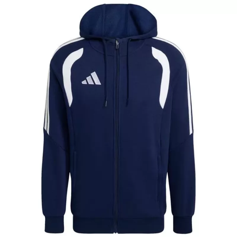 adidas Tiro 26 League pilno užtrauktuko megztinis su gobtuvu vyrams, tamsiai mėlynas, L