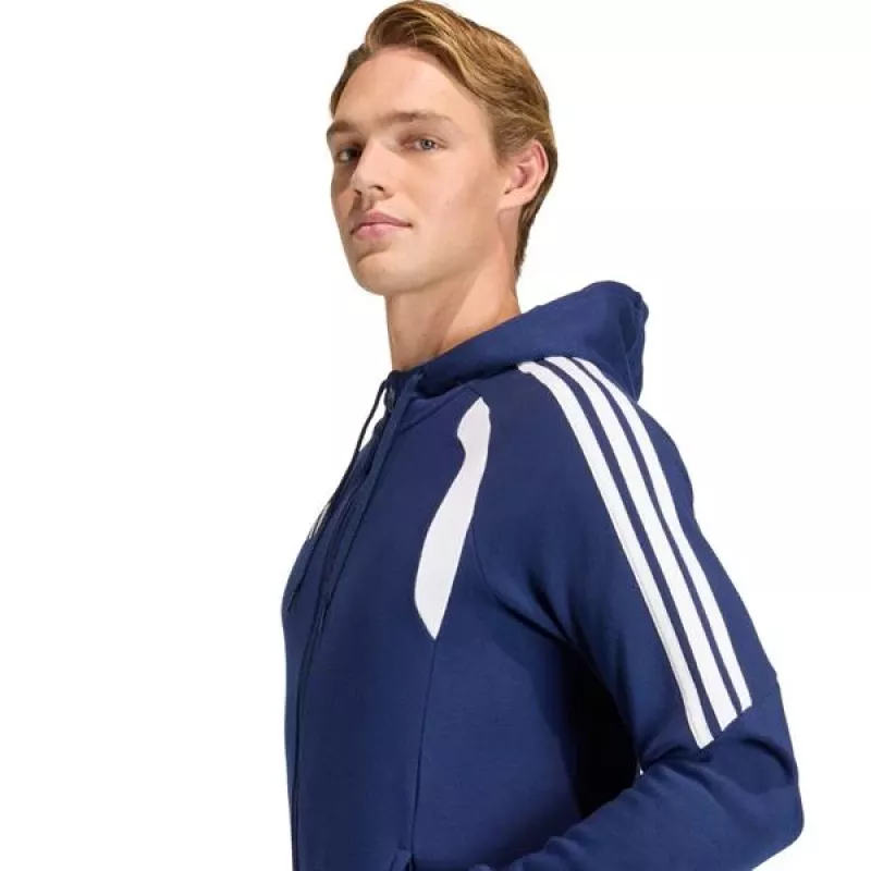 adidas Tiro 26 League pilno užtrauktuko megztinis su gobtuvu vyrams, tamsiai mėlynas, L