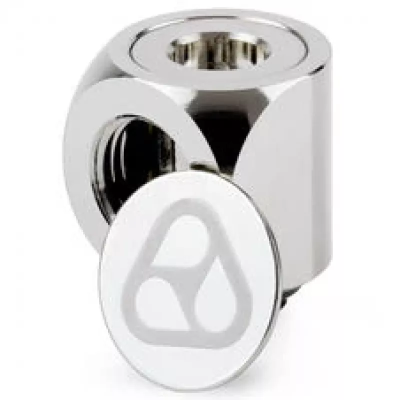 Thermal Grizzly DeltaMate Rotary 90° adapteris G1/4 colio – blizgus nikelis