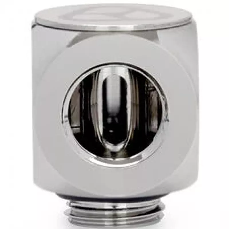 Thermal Grizzly DeltaMate Rotary 90° adapteris G1/4 colio – blizgus nikelis