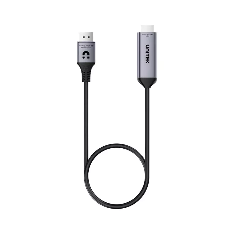UNITEK DisplayPort 1.4 į HDMI 2.1 aktyvus kabelis 8K@60Hz HDR DSC 1,8m