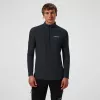 Berghaus 24/7 Tech Tee LS HZ vyriški ilgomis rankovėmis pusiau užtraukiamas marškinėliai, juodi